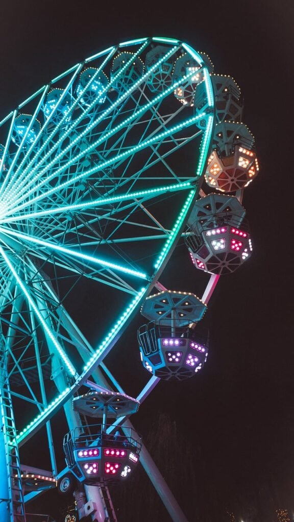 ferris wheel, amusement park, theme park ride