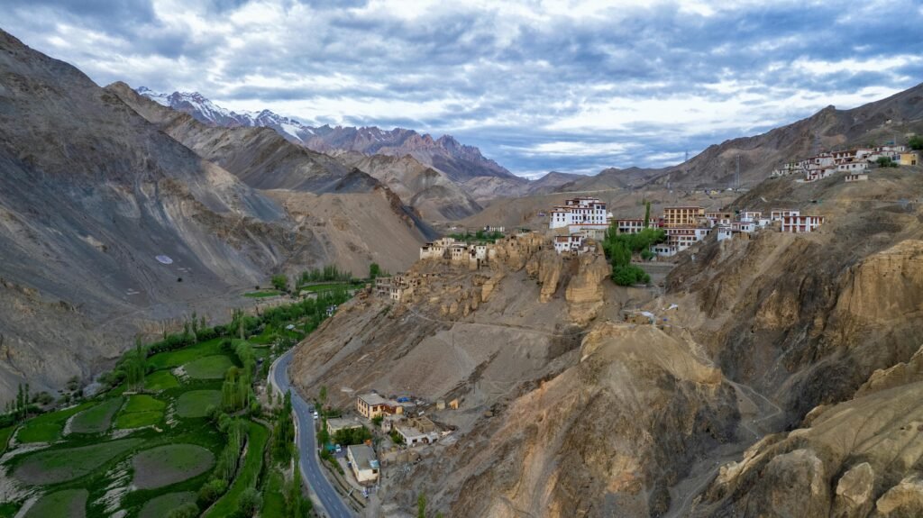 Lamayuru Monastery or Gompa is a tibetan style buddhist monastery in Lamayuru village in Ladakh, north India